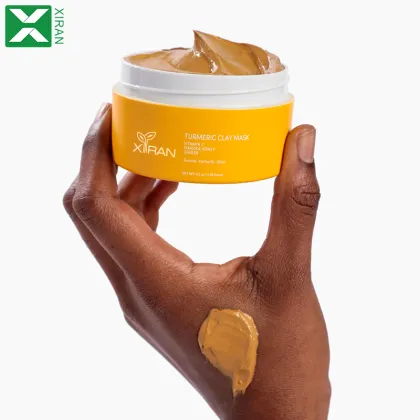 Organic Turmeric Clay Mask for Skin Brightening, Acne & Blackhead Removal