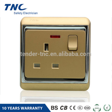 Custom Product Fire Resistant 250V 16A 1 Gang 3 Pin Switch Socket