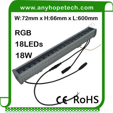 Newest best sell best selling 18W multi color rgb led wall washer light