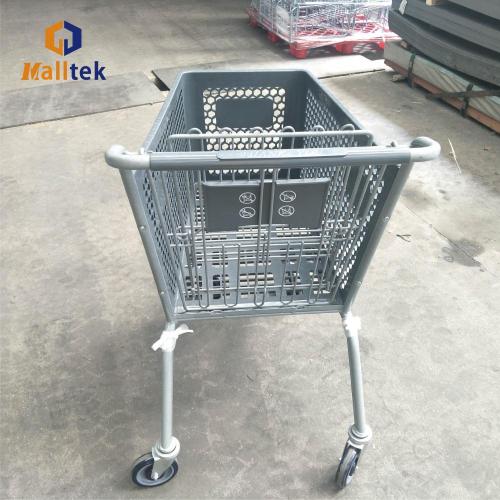 Plastic Shop Cart European Plastic Supermarket Shopping Trolley Factory