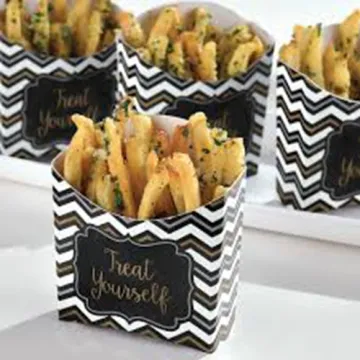 Disposable paper cheap french fries boxes holder