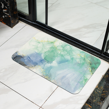 Tappetini da bagno multicolori Antiscivolo Soft Diatomite Foot Mat assorbente d'acqua