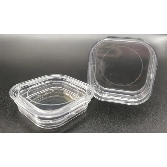 spherical glass lens storage box with elastic membrane