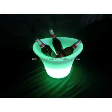 Flash PE material Cooler plastic LED ice bucket(H002)