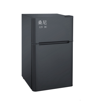 Portable 12V DC Solar Fridge: 98L 2-Door Mini Bar for Camping and Outdoor Use