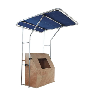 Sun-proof and Rain-proof Boat Awning: Easy Installation Pontoon Bimini Top with Long Support Poles