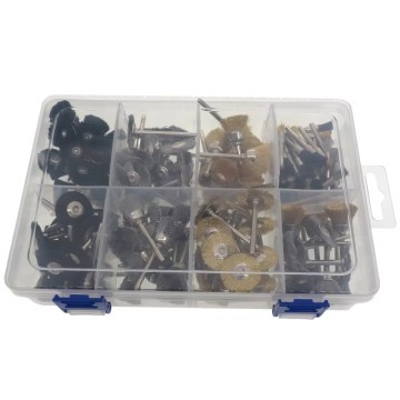 180PCS 3.2MM Coarse Brass Coated Crimped Wire Brush Kit for Rust and Scale Removal