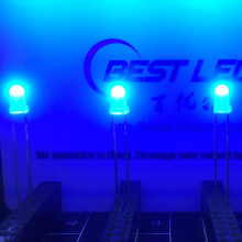 Resistência ultra brilhante de alta temperatura de LED azul de 3 mm