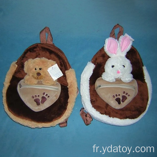 Sac à dos pour animaux de lapin en peluche confortable