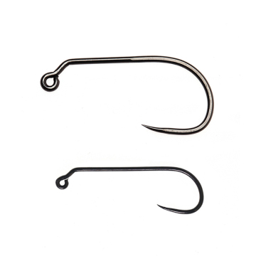 50PCS/bag Carbon Steel #14-#1 Barbless 60 Degree Jig Hooks for Fly Fishing