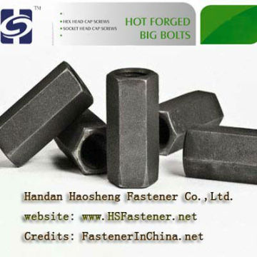 hexagon long hex nut DIN6334 ISO9001:2008