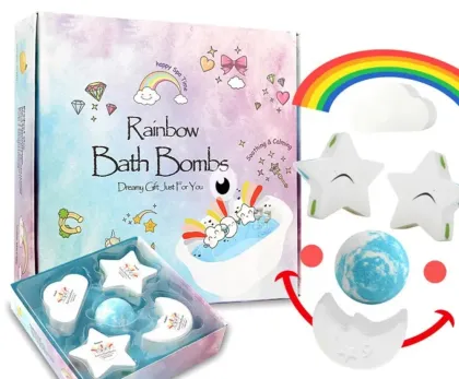 Bath Salt Ball Gift Box Explosion Salt Rainbow