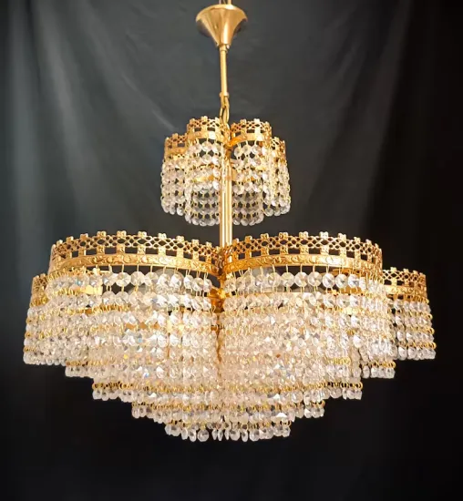 Easy Fit Vintage Crystal Chandelier LED Ceiling Light