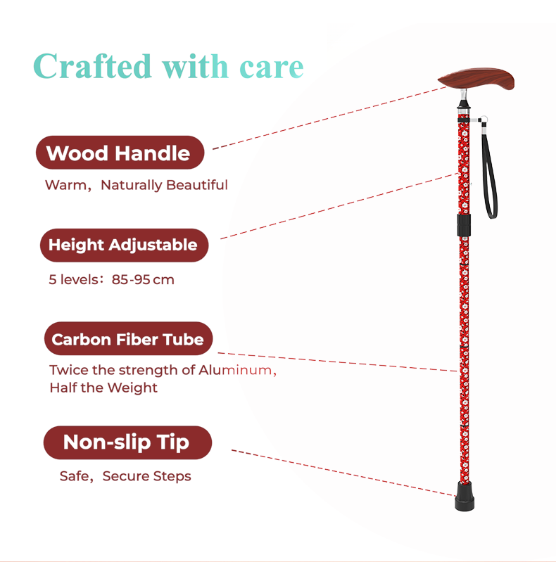 Modern Carbon Fiber Folding Cane for Men - View 6