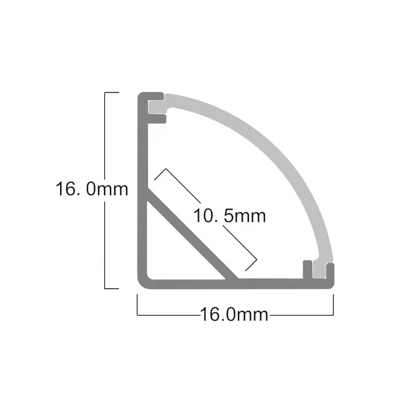 Aluminium Extrusion Diffuser LED Strip Light Channel Profile