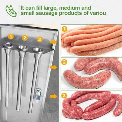 Automatic Pneumatic Sausage Filler Machine for Salami, Sausage, and Ham Production