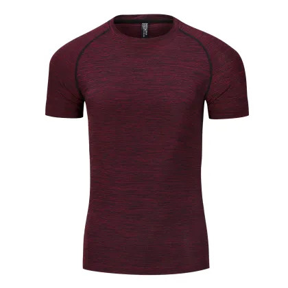 Men Running T Shirt Quick Dry Fitness Shirt