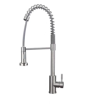 Hochbogenauszugs-Küchenarmatur mit heißem und kaltem Wassermixer
