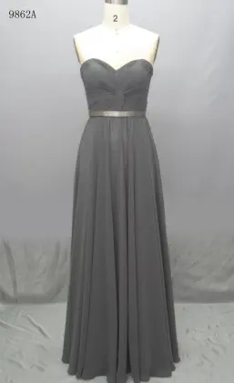 Satin Lace Bridesmaid Long Dresses