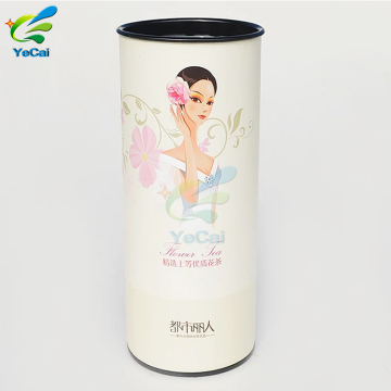 Free sample MOQ=500pcs small packaging tin can paper tube, french tea packaging tube box with
