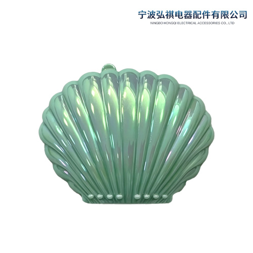 مرآة مكياج محمولة ذات غلاف أخضر نعناعي قزحي الألوان