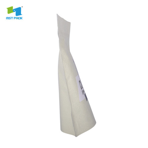 white fresh coffee packaging bags with valve