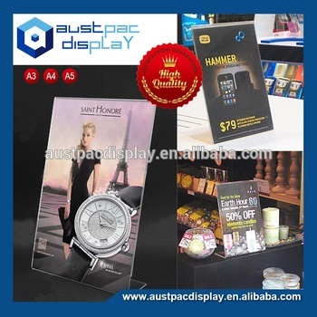 L-Shape Acrylic Plastic Sign Display Acrylic Sign Holder