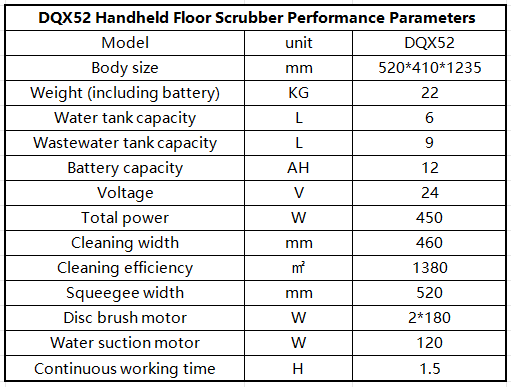 DQX52 handheld electric floor scrubber