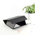 Custom Black Foldable Magnetic Paper Gift Box Logo