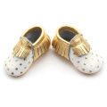 Mocassino Baby White Spot d&#39;Oro