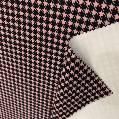 Hound Tooth Check Printed Fabric