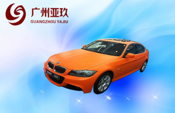 Orange Matt Matte Auto Vinyl Wrap With Import Glue 0.12mm Thickness