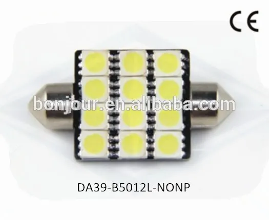 led auto light 12pcs 5050smd non polarity c5w festoon led lights for auto parts