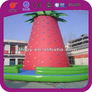 Hot inflatable kids climbing wall exciting inflatable game rock backyard climbing wall