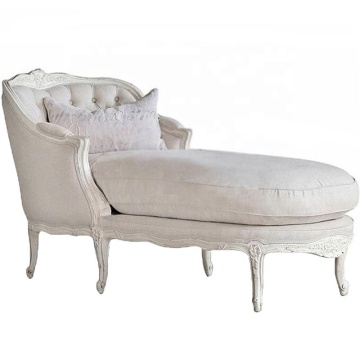 European Solid Wood Leisure Couch - French Antique Furniture Sofa for Living Room