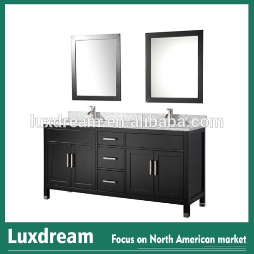 72" American style double square sink bathroom Vanity