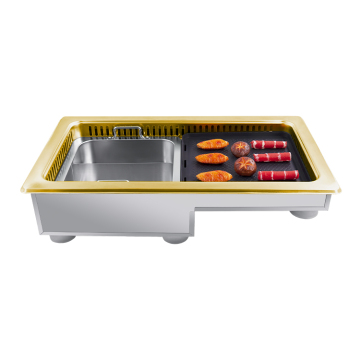 2-in-1 hot pot and barbecue
