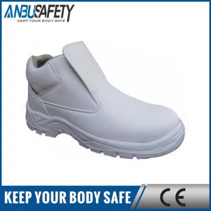 Natural white suede leather PU sole industrial work safety shoes