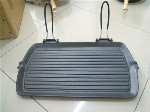 Preseasoned Grill Pan with Foldable Handle