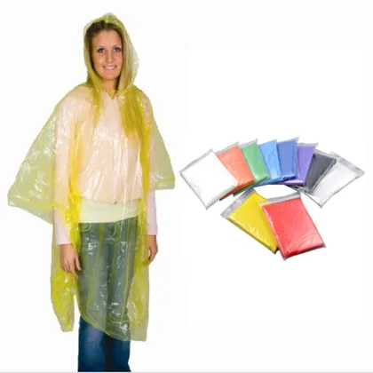 emergency pe rain poncho disposable pe rain poncho