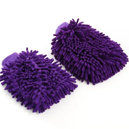 Amazon Basics Deluxe Premium Chenille Microfiber Car Wash Mitt Ultimate Wash Sponge Wash Glove