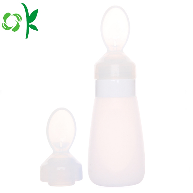 New Design of Silicone Toddler Eating Spoon Bottle