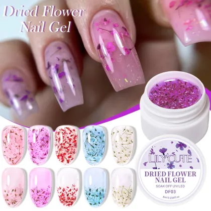 Transparent Nail Art Dry Flower Glue - Shiny Sheet Nail Oil Glue