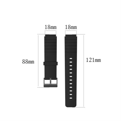 18mm Soft Silicone Rubber Watch Band Strap for Xiaomi Mi Smart Watch