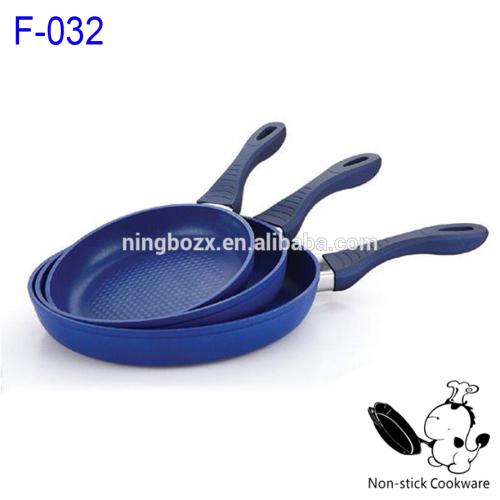 colorful forged aluminum ceramic coated frying pan oil free nonstick cookware