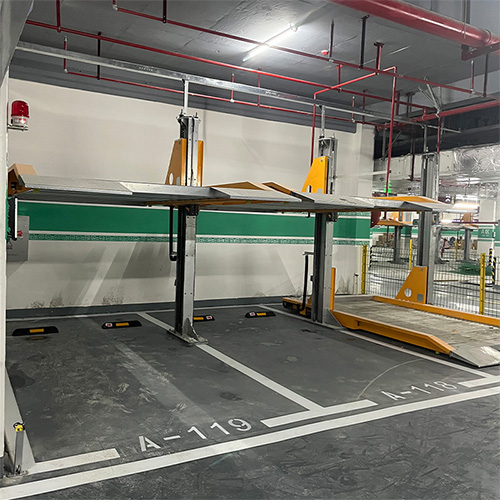 2 post double level car lifting parking