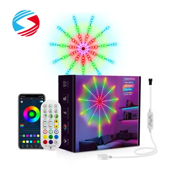 Music Sync Color Changing 2.4G Remote APP Control LED Firework Lights for Parties and Holidays