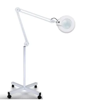 Floor Stand Cosmetic Nail Beauty Salon LED Magnifying Lamp with 5X Magnification