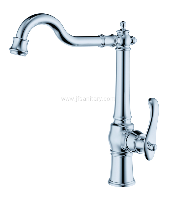 Chrome Brass Single Hole Kitchen Faucet