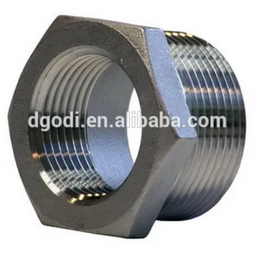 Custom made Internal and external double thread metal hex bushing